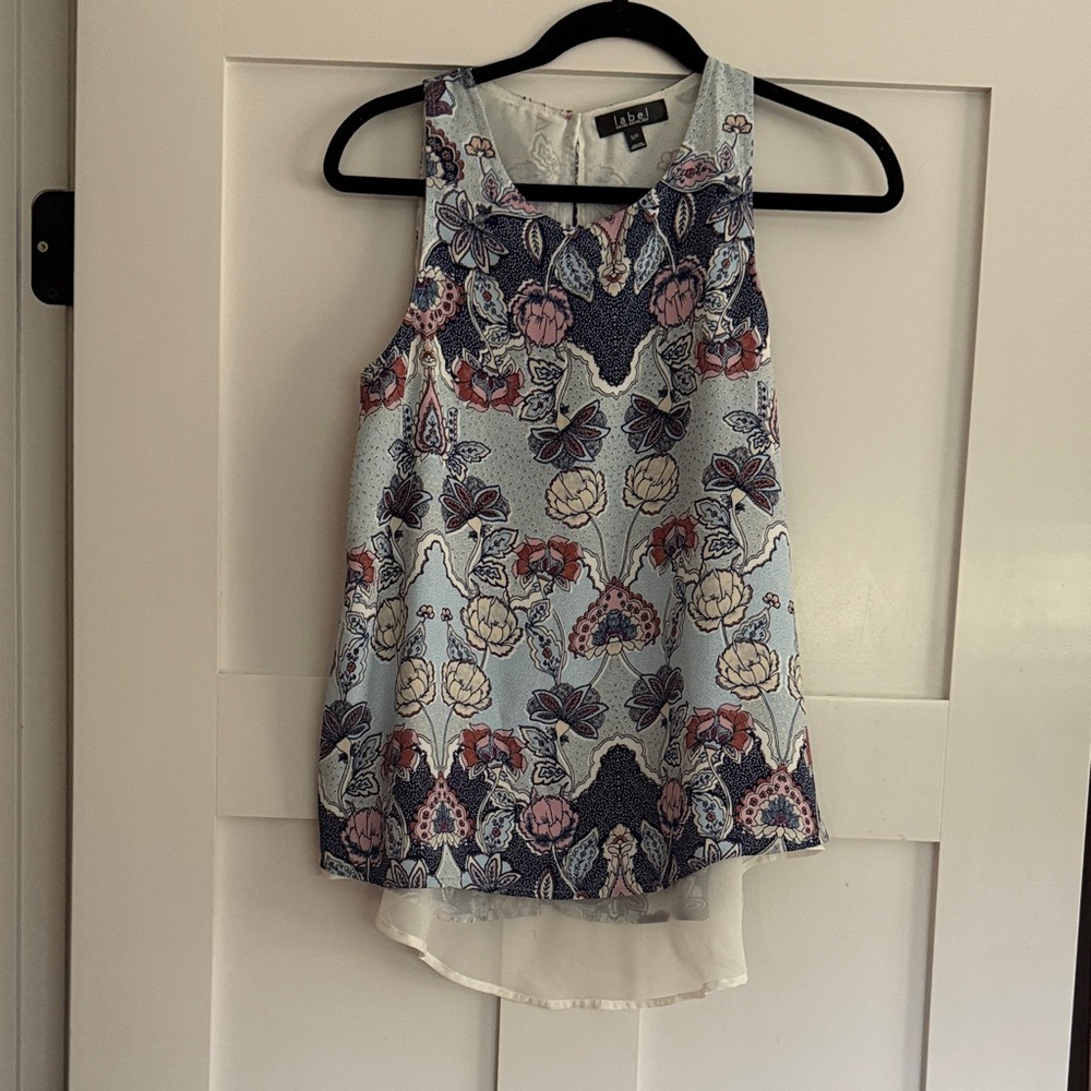 Label Rachel Rachel Roy Floral High-Low Sleeveless Top - Women’s Size Small